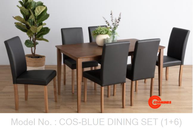 COS-BLUE DINING SET (1+6)